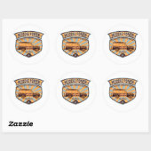 Woodie Wagon Ronde Sticker (Vel)