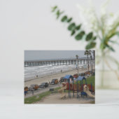 Woodies op het strand briefkaart (Staand voorkant)