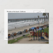 Woodies op het strand briefkaart (Voorkant / Achterkant)