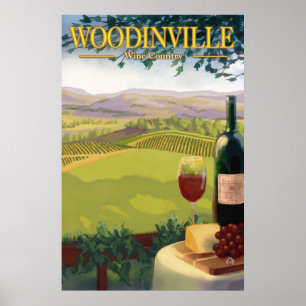 Woodinville, Washington Wine Country Travel Poster