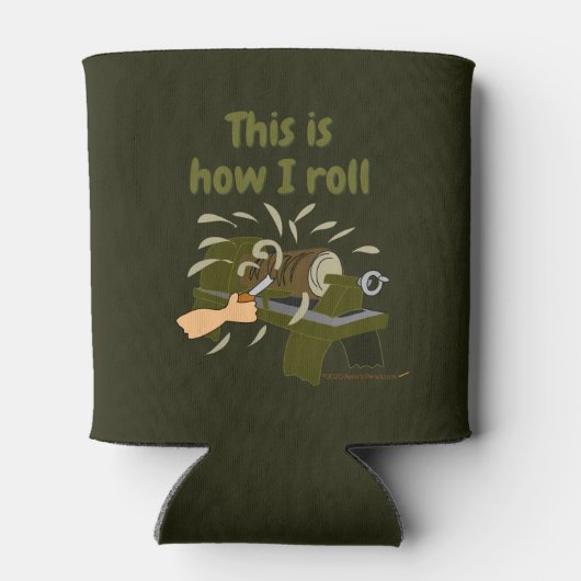 Woodkeercadeautje Dit is hoe ik Cartoon Lathe Blikjeskoeler (Achterkant)