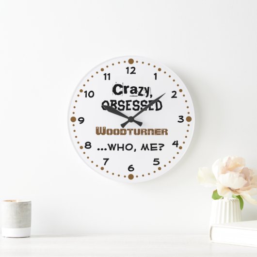 Woodkeertand Clock Crazy Woodturner Grote Klok (Huis)