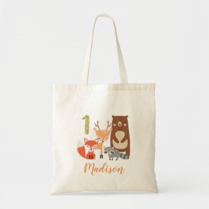 Woodland 1st Birthday Canvas tas