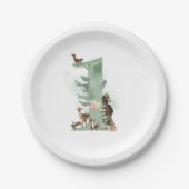 Woodland 1st Birthday Paper Bord (Voorkant)