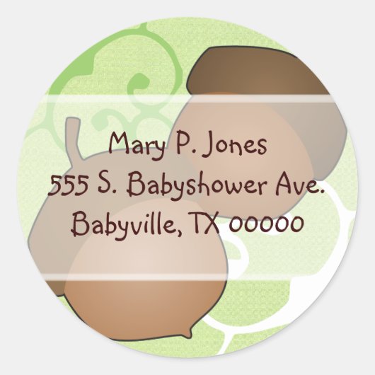 Woodland Acorns Adreslabel Stickers (Voorkant)