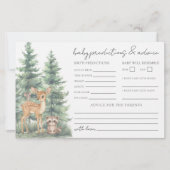 Woodland Adventure Baby Advies Voorspellingen Kaar (Voorkant)