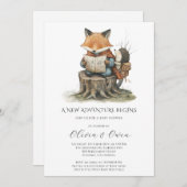 Woodland Adventure Baby Shower Kaart (Voorkant / Achterkant)