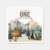 Woodland Adventure Camper Verjaardag Servetten (Voorkant)