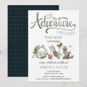 Woodland Adventure First Birthday Kaart (Voorkant / Achterkant)