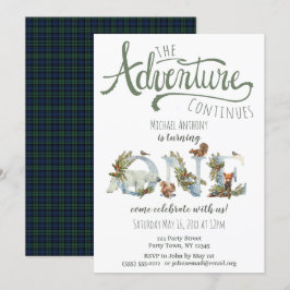 Woodland Adventure First Birthday Kaart