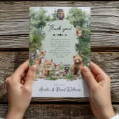 Woodland Adventure Forest Animals Baby shower Bedankkaart
