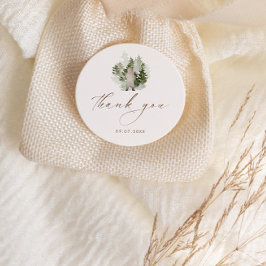 Woodland Adventure Gender Neutral Baby shower Ronde Sticker