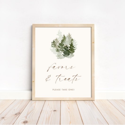 Woodland Adventure Gender Neutral Favors + Trees Poster