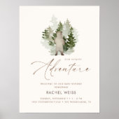 Woodland Adventure Gender Neutral Welcome Sign Poster (Voorkant)