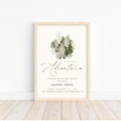 Woodland Adventure Gender Neutral Welcome Sign Poster