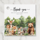 Woodland Adventure Green Forest Dank u wel Bedankjes Labels (Voorkant)