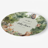 Woodland Adventure Groene Bos Decoratie Papieren Bordje (Gekanteld)