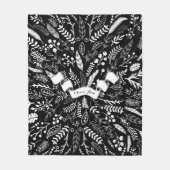 Woodland Adventure Leaf Ferns Pattern - Gepersonal Fleece Deken (Voorkant)
