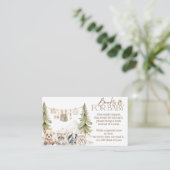 Woodland Adventure Oh Boy Baby Shower Books Informatiekaartje (Staand voorkant)