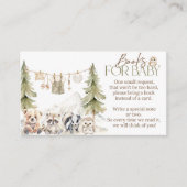 Woodland Adventure Oh Boy Baby Shower Books Informatiekaartje (Voorkant)