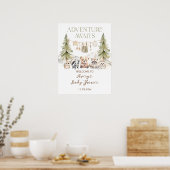Woodland Adventure Oh Boy Baby Shower Poster (Keuken)