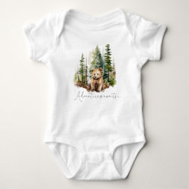 Woodland adventure wacht op baby shower cadeau romper