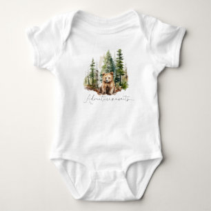 Woodland adventure wacht op baby shower cadeau romper