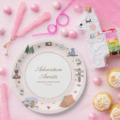 Woodland Adventure wacht op Camping Baby shower Papieren Bordje (Feest)