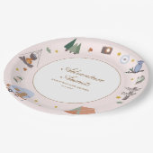 Woodland Adventure wacht op Camping Baby shower Papieren Bordje (Gekanteld)