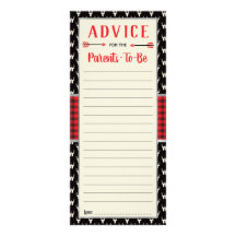 Woodland Advies Kaart, Baby shower, Buffalo Plaid