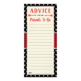 Woodland Advies Kaart, Baby shower, Buffalo Plaid Reclamekaart
