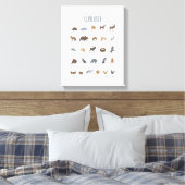 Woodland Alphabet Animal ABC Canvas Afdruk (Insitu (Slaapkamer))