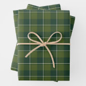Woodland and Evergreen Plaid Inpakpapier Vel (In situ)
