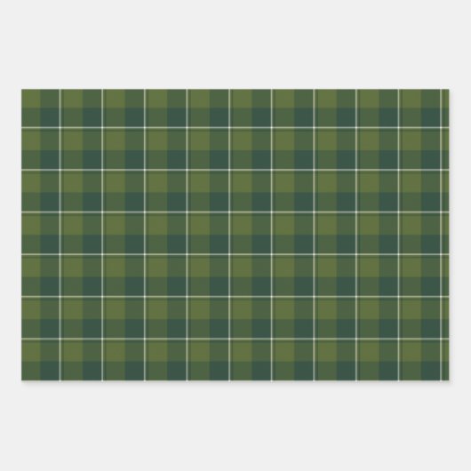 Woodland and Evergreen Plaid Inpakpapier Vel (Voorkant)
