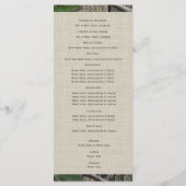 Woodland and Sunflower huwelijksprogramma Programmakaart (Achterkant)