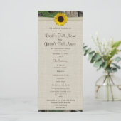 Woodland and Sunflower huwelijksprogramma Programmakaart (Staand voorkant)