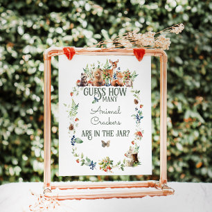 Woodland Animal Adventure Baby shower Dierenwild Poster