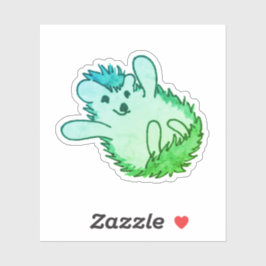 Woodland Animal Art Green Schattige Happy Hedegel Sticker