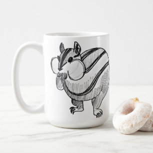 Woodland Animal Art Pencil Cute Chipmunk Koffiemok