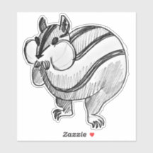 Woodland Animal Art Pencil Cute Chipmunk