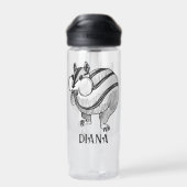 Woodland Animal Art Pencil Cute Chipmunk Waterfles (Achterkant)