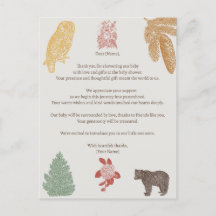 Woodland Animal Baby Aankondiging