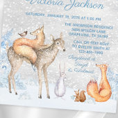Woodland Animal Baby is koud buiten Baby shower Kaart