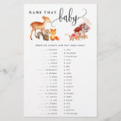 Woodland Animal Baby Matching Paper Game Kaart (Voorkant)