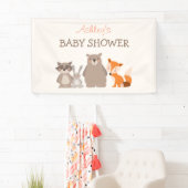 Woodland Animal Baby shower banner Bos Schattige (Insitu)