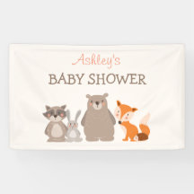 Woodland Animal Baby shower banner Bos Schattige