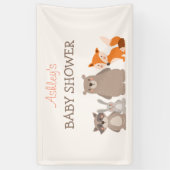 Woodland Animal Baby shower banner Bos Schattige (Verticaal)