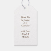 Woodland Animal Baby shower Cadeaulabel (Achterkant)