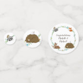 Woodland Animal Baby shower Confetti (Achterkanten)