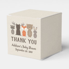 Woodland Animal Baby shower Favor Boxen Bedankdoosjes